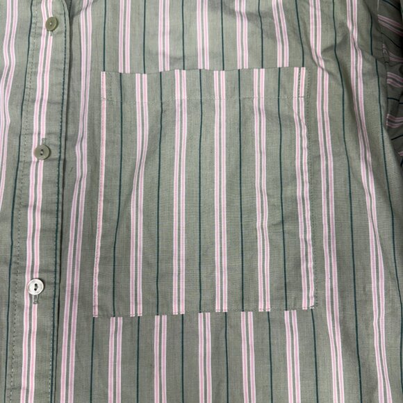 Women's ABERCROMBIE‎ & FITCH Oversized Striped Breezy Shirt- Size Medium - Picture 4 of 9
